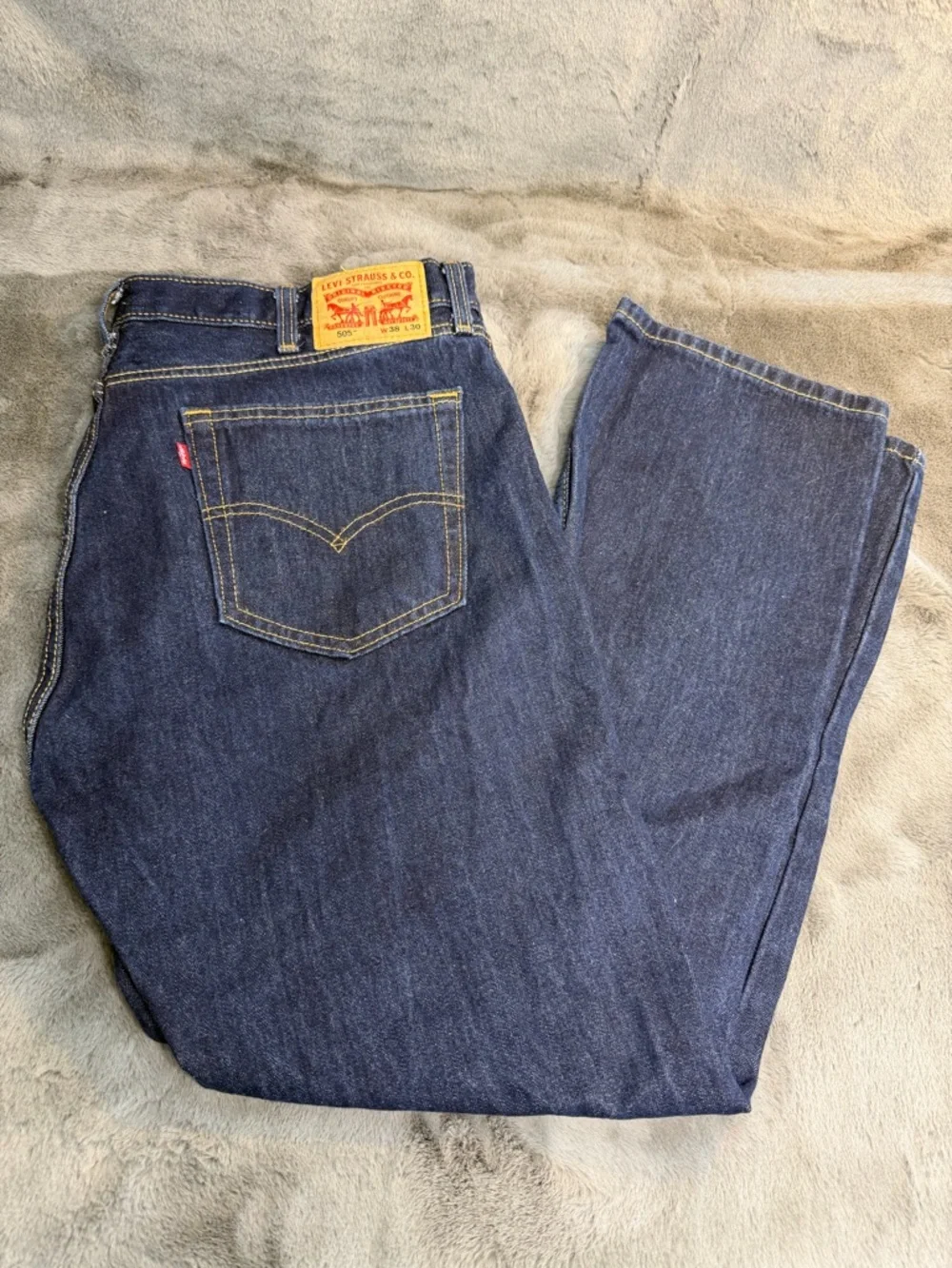 Levi’s 505 Men’s Straight‎ Leg Jeans W38 L30 | Dark Wash Classic Denim